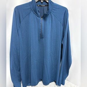 Rhone Long Sleeve 1/4 Zip Men’s Athletic Top Blue Size Large